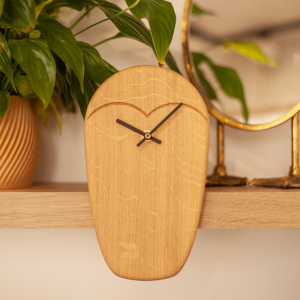 Horloge Hibou "Drugeot Manufacture" en chêne massif